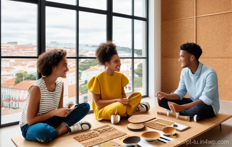 제로웨이스트 비즈니스 모델 분석 - **Prompt:** A diverse group of young adults, aged late teens to early twenties, are gathered in a vi...